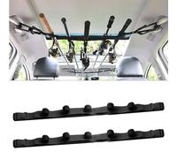 Pumuky Lot de 2 Sangles de Support de Canne à Pêche pour Voiture,Porte-Cannes à Pêche Réglable avec Boucle en pour Camions, Voitures et SUV(Noir)