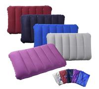 Pumwoy 5 Pièces Coussin Gonflable 47 * 30cm, Oreiller de Plage Flocage Oreillers Portable, Oreiller Camping Petit Oreiller Plage, Coussins Gonflables pour Plein Air, Randonnée, Voyage