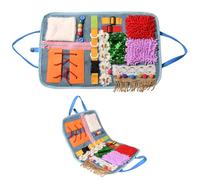 Pumwoy Couverture Sensorielle Démence 48 * 30cm, Couverture Fidget apaisante pour Personnes âgées, Fidget Blanket, Soulage Alzheimer, Démence, Asperger, Autisme, Anxiété, Jouets pour la Démence