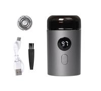 Pumwoy Mini Rasoir électrique Portable, Mini Electric Shaver avec écran LED, Capsule Razor Portable Beard Trimmer Chargement USB, Washable Electric Razor pour les Voyages, la Maison