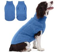 PUMYPOREITY Chandail pour chien de taille moyenne comme un garçon, manteau d'hiver extensible pour chien, facile à mettre, col roulé pour animal de compagnie, chandail d'hiver en tricot confortable