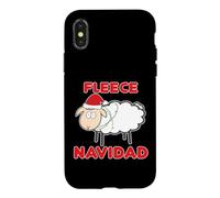 Pun de Noël en Polaire Navidad Funny Sheep Coque pour iPhone X/XS