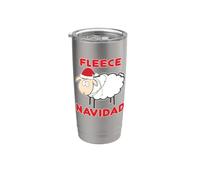 Pun de Noël en polaire Navidad Funny Sheep Gobelet isotherme en acier inoxydable double paroi