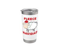 Pun de Noël en polaire Navidad Funny Sheep Gobelet isotherme en acier inoxydable double paroi