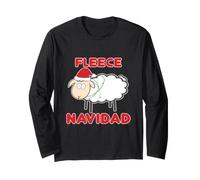 Pun de Noël en Polaire Navidad Funny Sheep Manche Longue