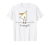 Pun Funny Triangle Mouette Oiseau Plage Horizon Ligne T-Shirt Graphique avec Valeur