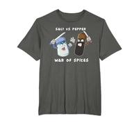 Pun Sel Humor vs. Pepper Deadly Weapon Cartoon Spice Salt T-Shirt