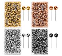 Punaises à Tête Ronde 1000 Pièces, Tacks Push Pins Épingles à Coudre avec Boîte Rangement pour Monde Panneau Liège Marquage Tissu Fabrication Bijoux