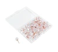 Punaises De Carte À Tête Ronde En Plastique Transparent, 100 Pièces, Or Rose, Pour Suspendre Des Photos, Des Affiches, Des Documents, Des Cartes Murales