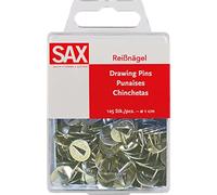 Punaises en Acier trempé SAX President, 125 pièces, punaises Classiques, sans revêtement en Plastique, dans Une boîte de Rangement Pratique