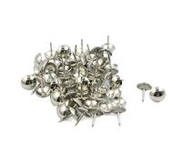 Punaises en métal Punaises à tête ronde Épingles à ongles à tête ronde Épingles de carte pour utilisation au bureau à domicile 50 Pcs Argent