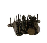 Punaises pour tapis, Clous de meubles à tête plate 16mm x 20mm, ton or for, têtes lit canapé, 40 pièces(Bronze Tone)