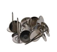 Punaises pour tapis, Clous de meubles à tête plate 16mm x 25mm, ton argent for, têtes lit canapé, 40 pièces