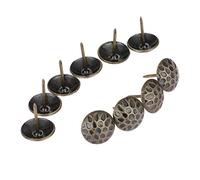 Punaises, punaises pour meubles, Lot de 10 clous for meubles et tapisserie, bronze antique, 19 x 20 mm