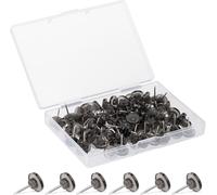 Punaises Tableau Liège - Boîte 100x Punaise Transparente 11x16mm Papiers Feuilles Documents Listes Notes Photos - Fourniture Bureau École