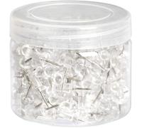 punaises Tête en plastique Transparentes Pointe en acier, Lot de 200