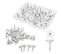 Punaises Transparentes,200 PCS Punaise Tête en Plastique Punaise Murale 16MM Punaises Plastique Transparent Pointe en Acier, Punaises Décoratives pour Panneau de Liège,Tableau d'Affichage