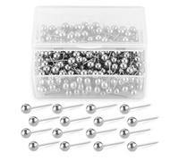 Punaises Yalis, 200 punaises de marquage de t te, couleur m tallis e r tro, 3,2 mm (1/8 po) (argent)