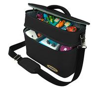 PUNALU Étui compact pour Toniebox et accessoires avec rabat audio, espace pour environ 20 personnages tonies (noir), Noir , L, Casual
