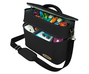 PUNALU Étui compact pour Toniebox et accessoires avec rabat audio, espace pour environ 20 personnages tonies (noir), Noir , L, Casual