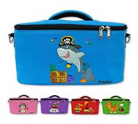 PUNALU Sac pour Toniebox, espace pour 30 tonies, chargeur et casque Toniebox Sac (requin bleu clair)