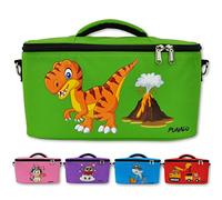 PUNALU Sac pour Toniebox, espace pour 30 tonies, chargeur et écouteurs Toniebox, sac Toniebox, vert dinosaure