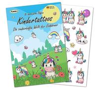 Punalu Tatouages licorne doux pour la peau pour enfants, cadeau d'anniversaire d'enfant, tatouage de peau, cadeaux de licornes pour filles