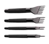 Punch À Trou De Cuir - 4pcs Outil D'artisanat En Cuir Précis | Leaterr Craft Hole Punches | Durablle Leatherr Prong Punch Idéal Pour Les Projets, La Fabrication De La Ceinture Et Le Travail De Pr