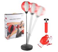 Punch Bag with Gloves - Punching Bag and Gloves for Teens | Punch Bag Equipment Set | Punching Bag with Adjustable Height Stand for Adults Over 13 Years Old Teenager | Kids