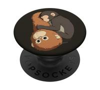 Punch Cartoon Baby Singe avec Orang-outan Jouet en Peluche Cartoon PopSockets PopGrip Adhésif
