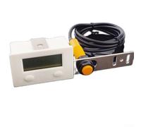 Punch Compteur numérique avec écran LCD, module de compteur électronique à 5 chiffres pour gamme 0-99999, fréquence 20 Hz, interrupteur de proximité à induction magnétique, alimenté par piles AA