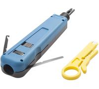 Punch Down Insertion Network Ethernet Module Tool & Cable Stripping Knife for Cat6a/Cat6/Cat5e/Cat5 Network Cable