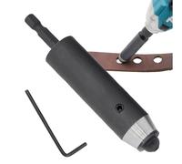 Punch électrique - Couper le tissu, outil de création de trous de ceinture, insert de forage rotatif | Kit de forage circulaire interchangeable, adaptateur textile en cuir haut