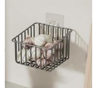Punch-Free Wall Rack with Drain Basket 13cm(gray)