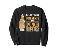 Punch Heretics Funny Religieux Sarcastique Pape Catholique Humour Sweatshirt