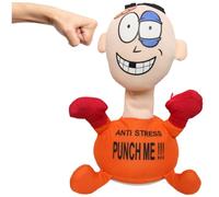 Punch Me - Poupée en Tissu - en Peluche Douce - Jouet Anti-Stress Après Avoir été Battu - Idéale pour Soulager Le Stress, la Colère, Les Farces (Orange)