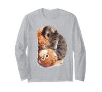 Punch - Mignon bébé Singe et Orang-outan en Peluche Aquarelle Manche Longue