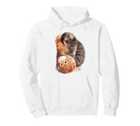 Punch - Mignon bébé Singe et Orang-outan en Peluche Aquarelle Sweat à Capuche