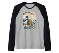 Punch & Momo-Chan New Love Wave Art Humour Manche Raglan