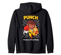 Punch Monkey Superhero Primate Comic Hero Action Sweat à Capuche