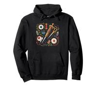 Punch Needle Illustration Vintage Art Fibre Textile Sweat à Capuche