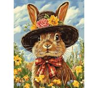 Punch Needle Kit Adulte Animal Fantastique Lapintapis À Loquet Pour Bricolage Avec Ensembles D'Outils De Coussin De Point De Croix Pour Débutants Et Adultes Kit De Tapisserie À Broder 23x35in