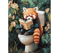 Punch Needle Kit Adulte Dessin Animé Panda Rouxtapis À Loquet Pour Bricolage Avec Ensembles D'Outils De Coussin De Point De Croix Pour Débutants Et Adultes Kit De Tapisserie À Broder G 21x29in