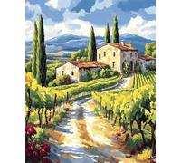 Punch Needle Kit Adulte Paysages Agricoles Rurauxtapis À Loquet Pour Bricolage Avec Ensembles D'Outils De Coussin De Point De Croix Pour Débutants Et Adultes Kit De Tapisserie À Broder 31x45in