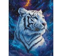 Punch Needle Kit Adulte Tigre Blanc Fantastiquetapis À Loquet pour Bricolage avec Ensembles D'Outils De Coussin De Point De Croix pour Débutants Et Adultes Kit De Tapisserie À Broder G 23x35in