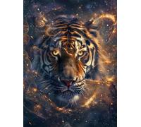 Punch Needle Kit Adulte Tigre De Dessin Animétapis À Loquet pour Bricolage avec Ensembles D'Outils De Coussin De Point De Croix pour Débutants Et Adultes Kit De Tapisserie À Broder GRA 23x35in