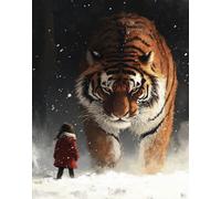 Punch Needle Kit Adulte Tigre Fantastiquetapis À Loquet pour Bricolage avec Ensembles D'Outils De Coussin De Point De Croix pour Débutants Et Adultes Kit De Tapisserie À Broder Grand 35x46in