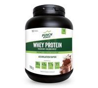PUNCH POWER - Protéine Pure Whey Onctueuse Saveur Double Chocolat, Performance & Énergie, 750g - Lot de 1