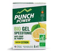 PUNCH POWER - SPEEDTONIC Citron - Boîte 6 gels x 25 g - Gel Anti Coup de Pompe - Guarana - Ginseng - Effet Booster - Bio - Marque Française