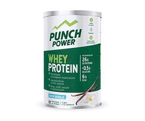 PUNCH POWER - Whey Protein - Vanille - Pot 350g - Protéine Croissance Musculaire - Assimilation Ultra Rapide - 24g de protéines par shaker - 100% Whey Isolat et hydrolysat - Marque Française